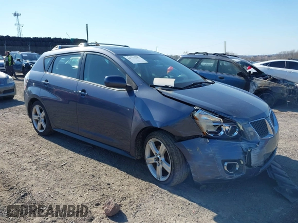 2009 Pontiac Vibe w/1SB with VIN 5Y2SL67059Z423173, listed as a IAAI auction lot 41779483 with 108,896 mi miles. Bid and sale history available at carsss.com. Image 1.