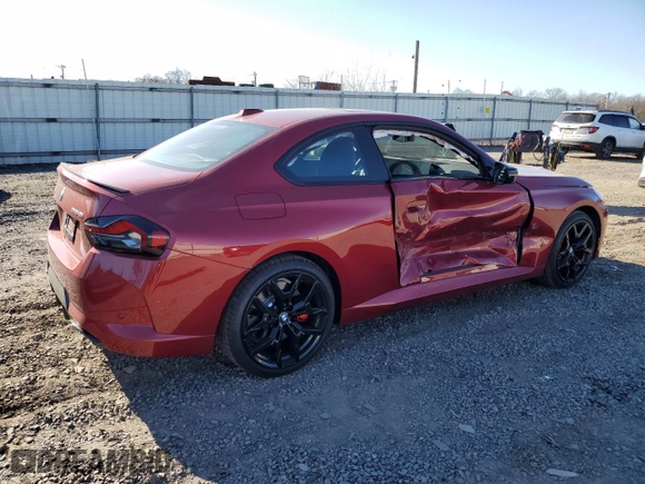 2025 BMW 2 Series M240i xDrive with VIN 3MW53CM00S8F06846, listed as a Copart auction lot 47293305 with 1,314 mi miles and Salvage Title. Bid and sale history available at carsss.com. Image 3.