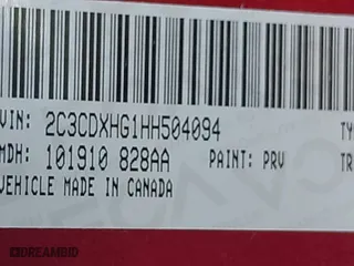 2017 Dodge Charger SXT with VIN 2C3CDXHG1HH504094, listed as a IAAI auction lot 39339160 with NaN miles. Bid and sale history available at carsss.com. Image 9.