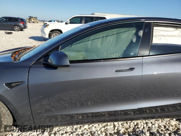 2023 Tesla Model 3 with VIN 5YJ3E1EA7PF668587, listed as a Copart auction lot 43395535 with Not Provided miles and Salvage Title. Bid and sale history available at DreamBid. Image 7.