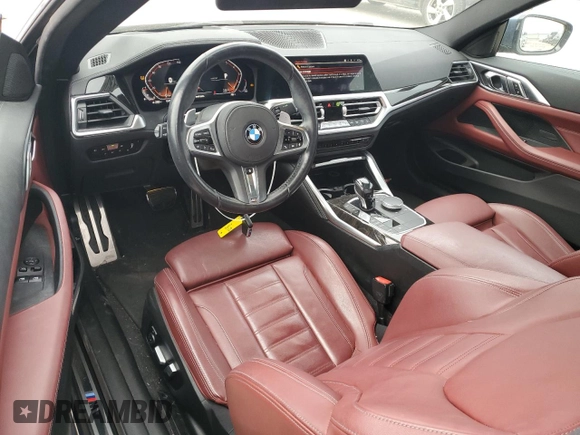 2021 BMW 4 Series 430i xDrive with VIN WBA73AP04MCG59981, listed as a Copart auction lot 46135765 with 37,966 mi miles and Salvage Title. Bid and sale history available at carsss.com. Image 8.