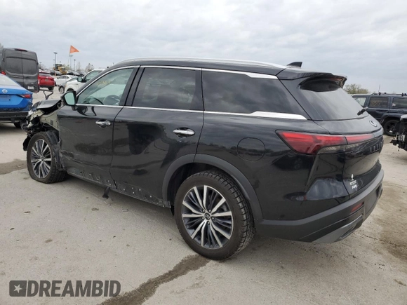 2023 Infiniti QX60 Sensory с VIN 5N1DL1GS6PC346385, выставлен на аукционе Copart как лот 51309985 с пробегом 23 056 миль миль и Списание • Salvage title. История ставок и продаж доступна на DreamBid. Изображение 2.