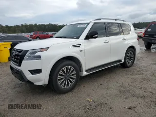 2022 Nissan Armada SL with VIN JN8AY2BA2N9393506, listed as a Copart auction lot 79657534 with 28,126 mi miles and Salvage Title. Bid and sale history available at carsss.com. Image 1.