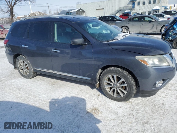 2014 Nissan Pathfinder S z VIN 5N1AR2MM2EC671173, wystawiony jako Copart lot #46240595 z przebiegiem 212 151 mil mil oraz Czysty tytuł • Clean title. Historia ofert i sprzedaży dostępna na DreamBid. Obrazek 4.