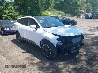 2025 Kia Sportage SX-Prestige with VIN 5XYK5CDF2SG301912, listed as a IAAI auction lot 42553193 with 1,816 mi miles and . Bid and sale history available at DreamBid. Image 1.