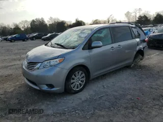 2017 Toyota Sienna LE with VIN 5TDJZ3DC5HS157323, listed as a Copart auction lot 51577425 with 126,510 mi miles and Salvage title. Bid and sale history available at DreamBid. Image 1.