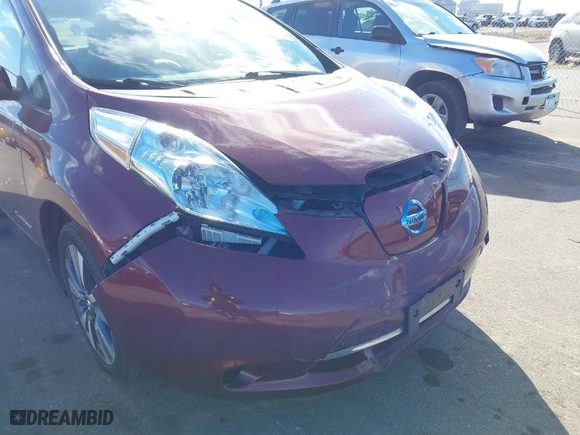2017 Nissan LEAF SV with VIN 1N4BZ0CP4HC304648, listed as a IAAI auction lot 41701912 with NaN miles. Bid and sale history available at carsss.com. Image 6.