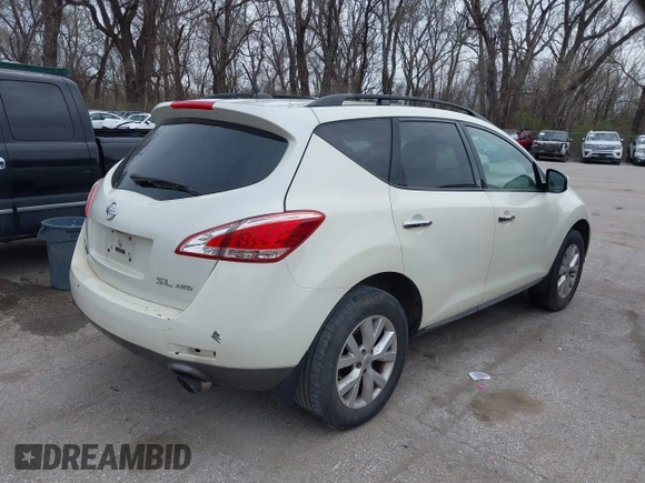 2011 Nissan Murano S with VIN JN8AZ1MW8BW168357, listed as a IAAI auction lot 41854266 with 231,647 mi miles and . Bid and sale history available at DreamBid. Image 4.
