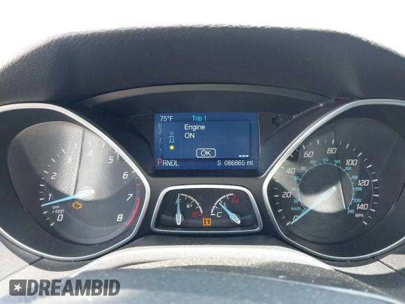 2014 Ford Focus SE with VIN 1FADP3F20EL265892, listed as a IAAI auction lot 41984052 with 86,865 mi miles and . Bid and sale history available at carsss.com. Image 7.