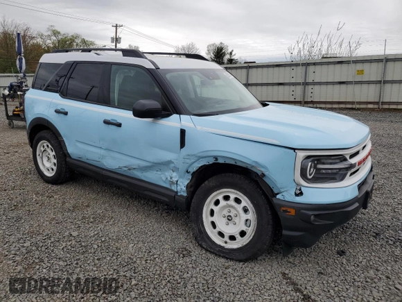 2024 Ford Bronco Sport Heritage с VIN 3FMCR9G67RRE18145, выставлен на аукционе Copart как лот 53853135 с пробегом 11 643 миль миль и Списание • Salvage title. История ставок и продаж доступна на DreamBid. Изображение 4.