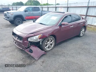 2013 Nissan Maxima S with VIN 1N4AA5APXDC846592, listed as a IAAI auction lot 42491159 with 113,189 mi miles and . Bid and sale history available at DreamBid. Image 2.