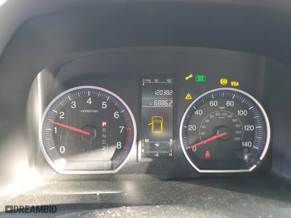 2007 Honda CR-V LX with VIN JHLRE48337C039899, listed as a Copart auction lot 47895815 with 120,382 mi miles and Salvage Title. Bid and sale history available at carsss.com. Image 9.