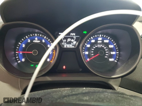 2014 Hyundai Elantra SE with VIN 5NPDH4AE0EH494317, listed as a Copart auction lot 56297895 with 87,835 mi miles and Salvage title. Bid and sale history available at DreamBid. Image 9.