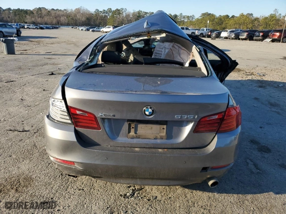 2016 BMW 5 Series 535i xDrive with VIN WBA5B3C53GG256768, listed as a Copart auction lot 43693255 with 0 mi miles and Salvage Title. Bid and sale history available at carsss.com. Image 6.