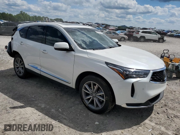 2024 Acura RDX Technology with VIN 5J8TC2H52RL007013, listed as a Copart auction lot 55810825 with 33,050 mi miles and Salvage title. Bid and sale history available at DreamBid. Image 4.