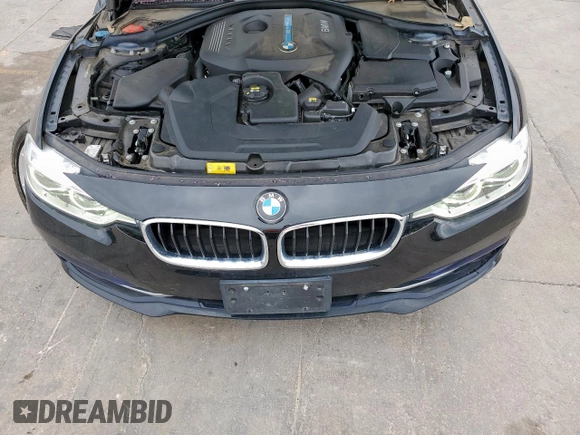 2017 BMW 3 Series 330e iPerformance with VIN WBA8E1C54HK895345, listed as a Copart auction lot 51351045 with 82,140 mi miles and Salvage Title. Bid and sale history available at carsss.com. Image 12.