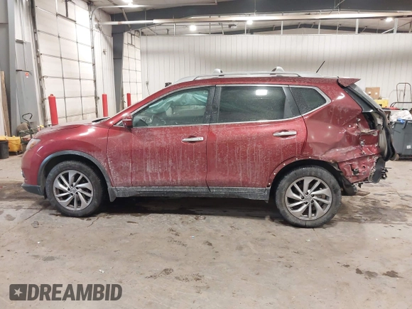 2015 Nissan Rogue SL with VIN 5N1AT2MV8FC754666, listed as a IAAI auction lot 41105253 with 74,547 mi miles. Bid and sale history available at carsss.com. Image 14.