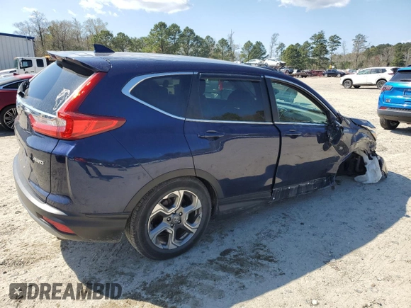 2017 Honda CR-V EX-L with VIN 5J6RW2H84HL018727, listed as a Copart auction lot 50523945 with 125,342 mi miles and Salvage Title. Bid and sale history available at DreamBid. Image 3.