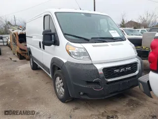 2019 Ram ProMaster Cargo Van with VIN 3C6TRVAG5KE507151, listed as a IAAI auction lot 41604501 with 150,767 mi miles. Bid and sale history available at carsss.com. Image 1.