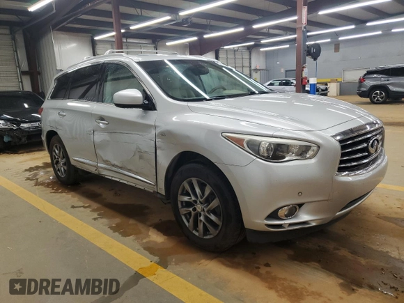 2014 Infiniti QX60 with VIN 5N1AL0MN7EC542232, listed as a Copart auction lot 52724485 with 157,682 mi miles and Salvage title. Bid and sale history available at DreamBid. Image 4.