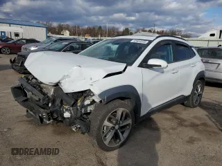 2019 Hyundai Kona Ultimate with VIN KM8K5CA56KU261565, listed as a Copart auction lot 42654535 with 83,670 mi miles and Salvage Title. Bid and sale history available at carsss.com. Image 1.