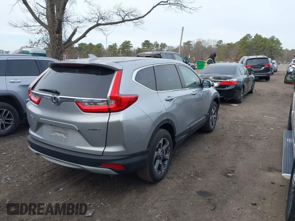 2017 Honda CR-V EX-L with VIN 5J6RW2H89HL004645, listed as a IAAI auction lot 41893026 with 54,191 mi miles. Bid and sale history available at carsss.com. Image 4.