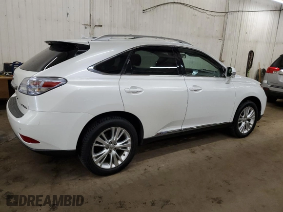 2011 Lexus RX with VIN JTJBC1BA5B2045421, listed as a Copart auction lot 53047595 with 166,384 mi miles and Salvage Title. Bid and sale history available at carsss.com. Image 3.