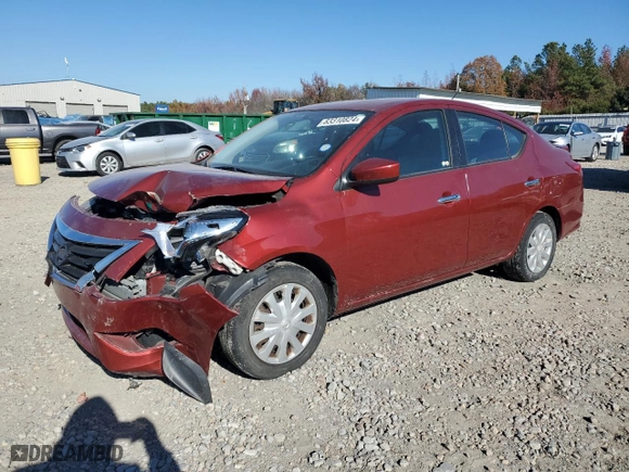 2019 Nissan Versa Sedan SV with VIN 3N1CN7AP7KL850980, listed as a Copart auction lot 83310824 with 98,884 mi miles and Salvage Title. Bid and sale history available at carsss.com. Image 1.