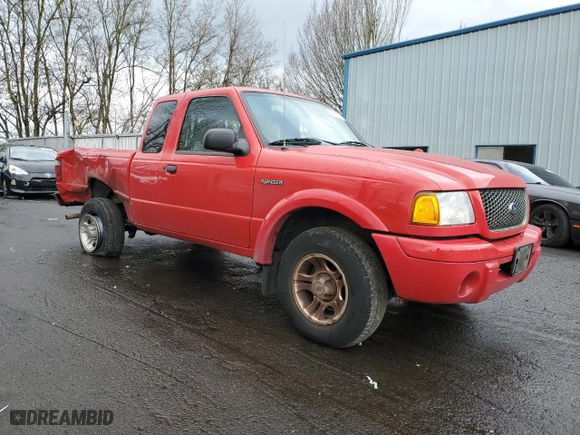 2002 Ford Ranger XL Fleet with VIN 1FTYR44U42PA01398, listed as a Copart auction lot 45995555 with 89,654 mi miles and Salvage Title. Bid and sale history available at carsss.com. Image 4.