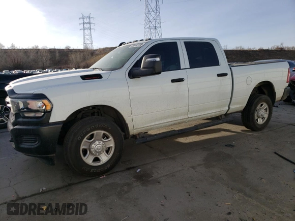 2024 Ram 2500 Tradesman with VIN 3C6UR5CJ0RG143314, listed as a Copart auction lot 49890185 with 15,834 mi miles and Salvage Title. Bid and sale history available at carsss.com. Image 1.