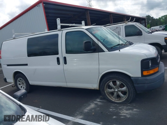 2011 Chevrolet Express Cargo with VIN 1GCSGAFX6B1144874, listed as a IAAI auction lot 41868850 with 201,347 mi miles and . Bid and sale history available at DreamBid. Image 13.