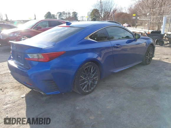 2015 Lexus RC 350 F Sport with VIN JTHHE5BC0F5008649, listed as a IAAI auction lot 41591221 with 119,794 mi miles and . Bid and sale history available at DreamBid. Image 4.