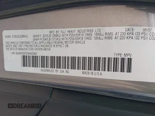 2008 Subaru Tribeca Limited с VIN 4S4WX93DX84403847, выставлен на аукционе IAAI как лот 42445680 с пробегом 204 428 миль миль и . История ставок и продаж доступна на DreamBid. Изображение 9.