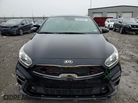 2021 Kia Forte GT-Line with VIN 3KPF34AD7ME360339, listed as a Copart auction lot 52974445 with 18,445 mi miles and Salvage title. Bid and sale history available at DreamBid. Image 5.
