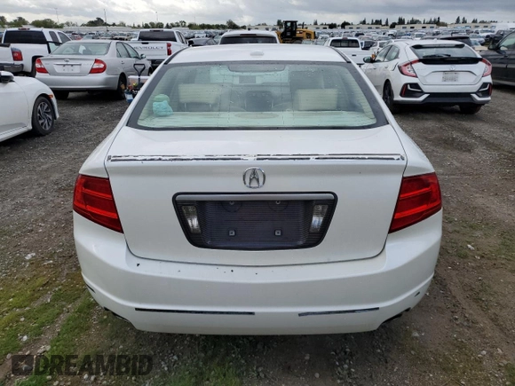2006 Acura TL with VIN 19UUA66256A077526, listed as a Copart auction lot 51326655 with 161,765 mi miles and Salvage Title. Bid and sale history available at carsss.com. Image 6.