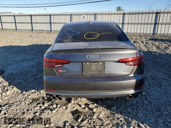 2018 Audi S4 Premium Plus with VIN WAUB4AF43JA003951, listed as a Copart auction lot 75572724 with 85,347 mi miles and Salvage Title. Bid and sale history available at carsss.com. Image 6.