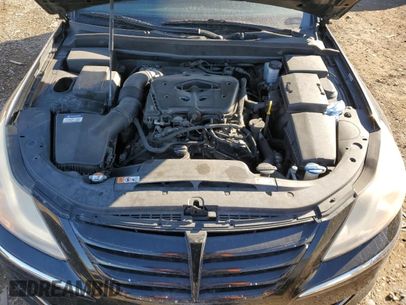 2013 Hyundai Genesis 3.8L with VIN KMHGC4DD0DU227354, listed as a Copart auction lot 46802225 with 157,652 mi miles and Salvage Title. Bid and sale history available at carsss.com. Image 11.