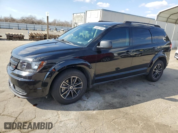 2018 Dodge Journey SE with VIN 3C4PDCAB6JT384195, listed as a Copart auction lot 44827885 with 103,129 mi miles and Salvage Title. Bid and sale history available at DreamBid. Image 1.
