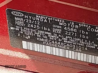 2012 Hyundai Sonata Hybrid z VIN KMHEC4A4XCA031014, wystawiony jako IAAI lot #42463501 z przebiegiem 113 309 mil mil oraz . Historia ofert i sprzedaży dostępna na DreamBid. Obrazek 9.