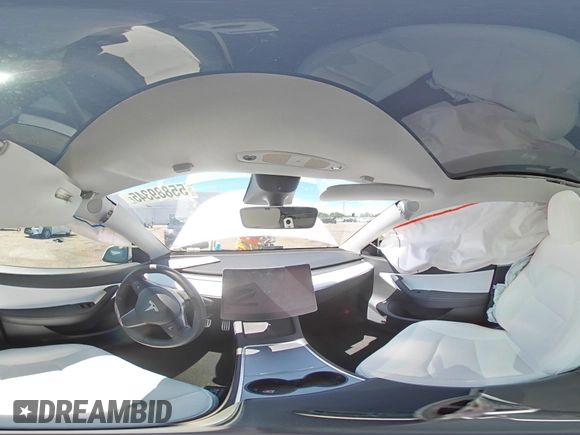 2022 Tesla Model Y Performance with VIN 7SAYGDEF9NF372337, listed as a Copart auction lot 55889345 with 51,099 mi miles and Salvage title. Bid and sale history available at DreamBid. Image 14.