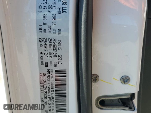 2020 Jeep Cherokee Latitude with VIN 1C4PJLCB9LD525694, listed as a Copart auction lot 58181565 with 37,106 mi miles and Salvage title. Bid and sale history available at DreamBid. Image 13.