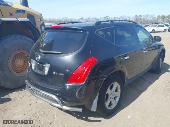 2004 Nissan Murano SE with VIN JN8AZ08W04W328304, listed as a IAAI auction lot 41808596 with 999,999 mi miles. Bid and sale history available at carsss.com. Image 4.