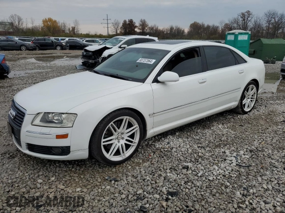 2007 Audi A8 L 4.2L with VIN WAUMV44E37N001895, listed as a Copart auction lot 80737364 with 0 mi miles and Salvage Title. Bid and sale history available at carsss.com. Image 1.