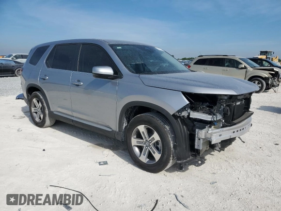 2025 Honda Pilot EX-L with VIN 5FNYG2H44SB021617, listed as a Copart auction lot 50553735 with 980 mi miles and Salvage Title. Bid and sale history available at carsss.com. Image 4.