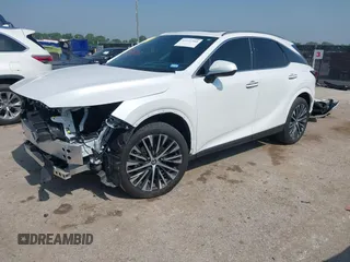 2025 Lexus RX 350h with VIN 2T2BBMCA7SC071814, listed as a IAAI auction lot 42322360 with 4,112 mi miles and . Bid and sale history available at DreamBid. Image 18.