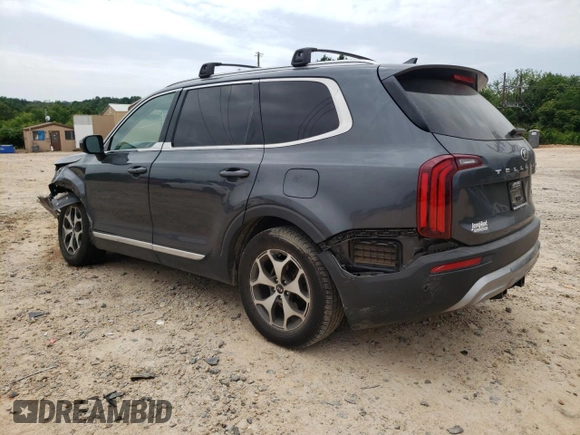 2021 Kia Telluride EX z VIN 5XYP34HC1MG174218, wystawiony jako Copart lot #59498635 z przebiegiem 82 767 mil mil oraz Szkoda całkowita • Salvage title. Historia ofert i sprzedaży dostępna na DreamBid. Obrazek 2.