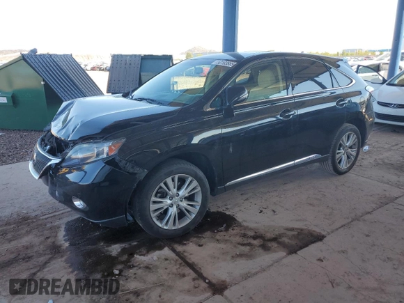 2010 Lexus RX 450h with VIN JTJZB1BA8A2001588, listed as a Copart auction lot 50193885 with 140,248 mi miles and Salvage Title. Bid and sale history available at DreamBid. Image 1.