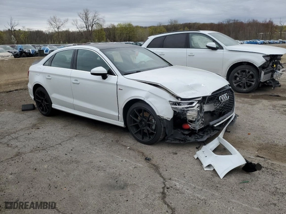 2017 Audi A3 Sedan Premium Plus with VIN WAUJ8GFF2H1007312, listed as a Copart auction lot 53650155 with 92,920 mi miles and Salvage Title. Bid and sale history available at carsss.com. Image 4.