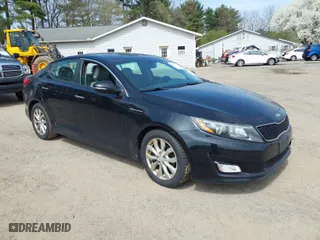 2014 Kia Optima EX with VIN 5XXGN4A70EG267034, listed as a IAAI auction lot 41957997 with 117,405 mi miles. Bid and sale history available at carsss.com. Image 1.