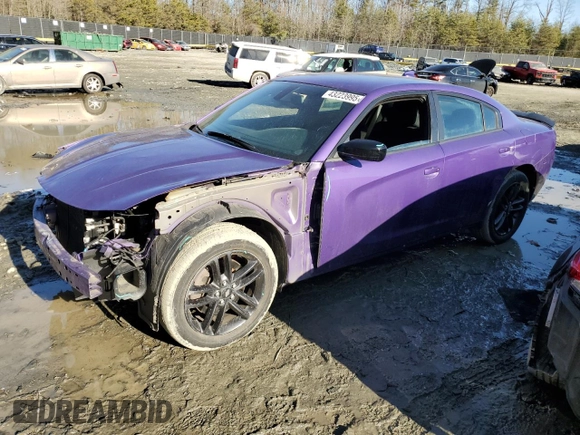 2019 Dodge Charger SXT with VIN 2C3CDXJG1KH600843, listed as a Copart auction lot 43223995 with 48,510 mi miles and Salvage Title. Bid and sale history available at DreamBid. Image 1.